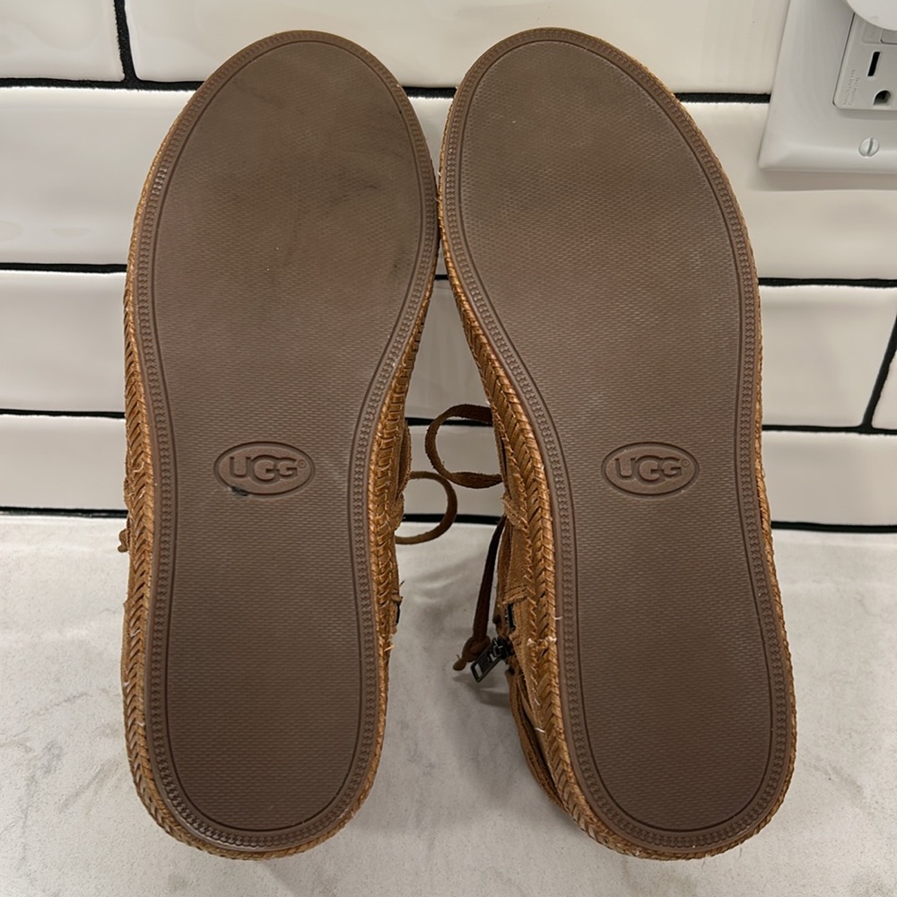 Ugg Women's Reid Suede Leather - Chestnut Boots - Picture 12 of 16